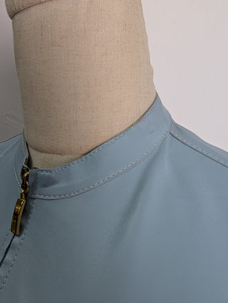 Light Blue Leather Jacket
