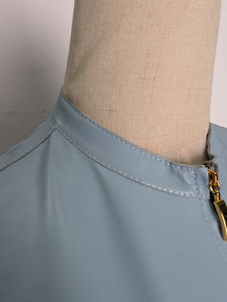 Light Blue Leather Jacket