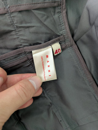 Dark Khaki All Season Jacket With Ruffles Bottom