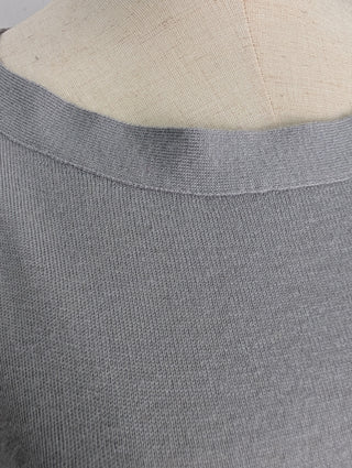 Heather Grey Wool Dress With Two Front Pockets