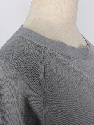 Heather Grey Wool Dress With Two Front Pockets