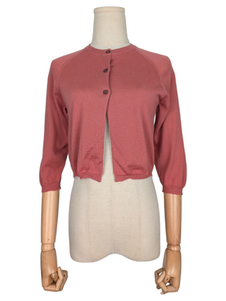 Pink Cashmere 3-button Cardigan
