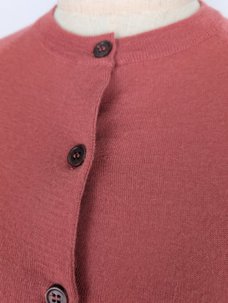 Pink Cashmere 3-button Cardigan