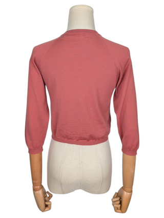 Pink Cashmere 3-button Cardigan