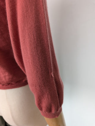 Pink Cashmere 3-button Cardigan