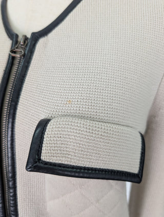 Beige Wool Jacket With Front Pockets