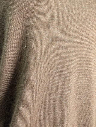 Brown Cashmere Sweater With Zipper At The Back