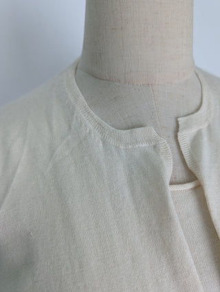 Cream Cashmere Twin Set Cardigan