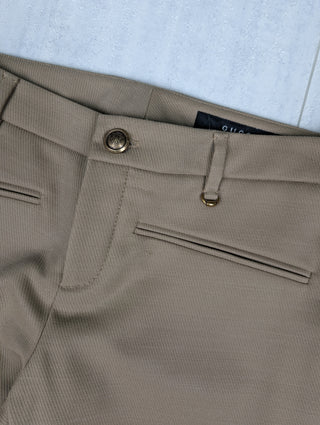 Khaki Equestrian Pants With Suede Patches