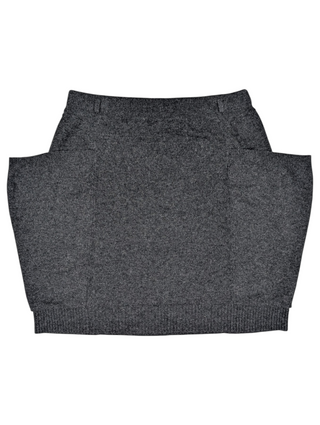 Grey Cashmere Skirt With Oversized Pockets