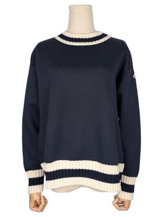 Navy Sweatshirt With Moncler Logo