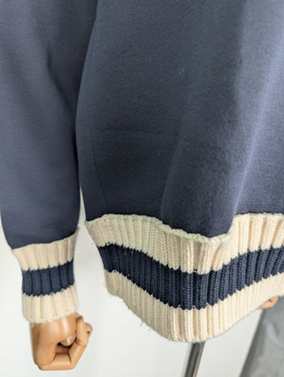 Navy Sweatshirt With Moncler Logo