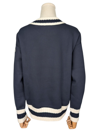 Navy Sweatshirt With Moncler Logo
