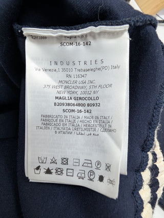 Navy Sweatshirt With Moncler Logo