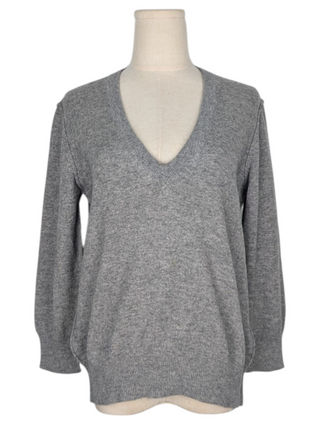 Grey V-Neck Sweater