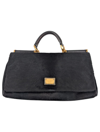 Black Leather Miss Sicily Bag