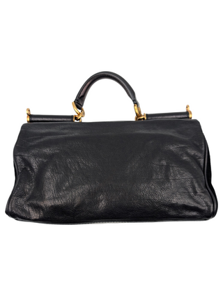 Black Leather Miss Sicily Bag