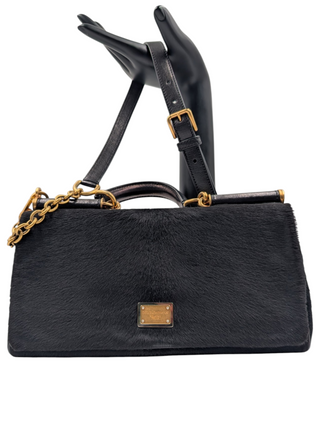 Black Leather Miss Sicily Bag