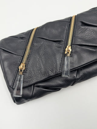Black Pillow Clutch With Shoulder Strap