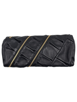 Black Pillow Clutch With Shoulder Strap