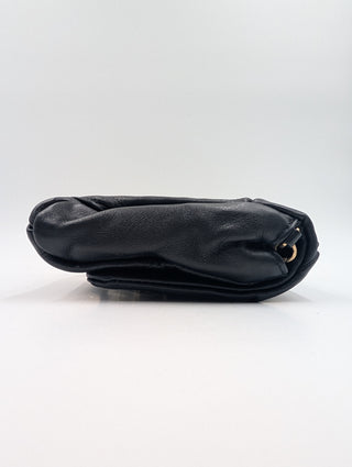 Black Pillow Clutch With Shoulder Strap