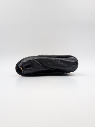 Black Pillow Clutch With Shoulder Strap