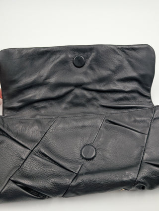 Black Pillow Clutch With Shoulder Strap