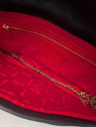 Black Pillow Clutch With Shoulder Strap