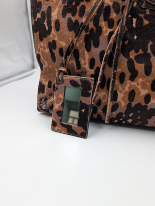 Leather Leopard Tote Bag