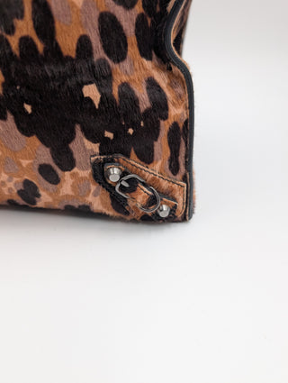 Leather Leopard Tote Bag