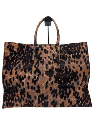 Leather Leopard Tote Bag