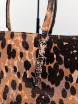 Leather Leopard Tote Bag