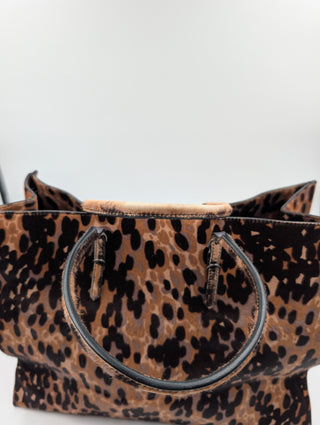 Leather Leopard Tote Bag