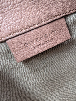Pink Leather Antigona Envelope Clutch