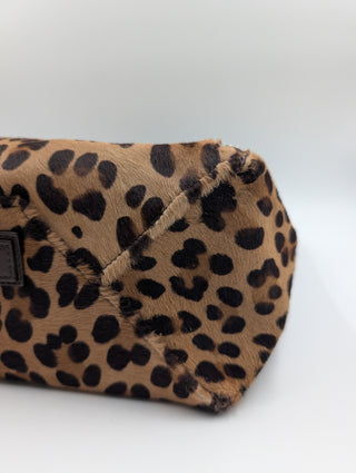 Brown Ponyhair Vertical Gusset Cabas Tote