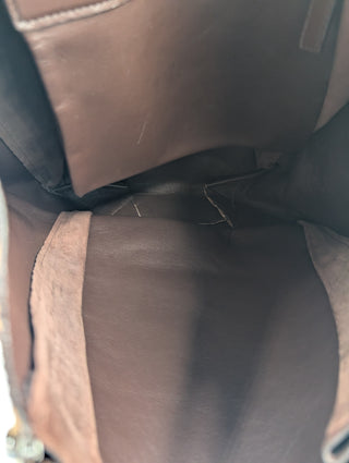 Brown Ponyhair Vertical Gusset Cabas Tote