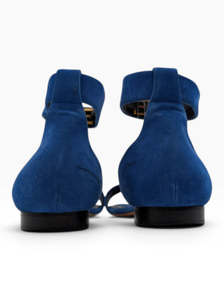 Blue Suede Sandals