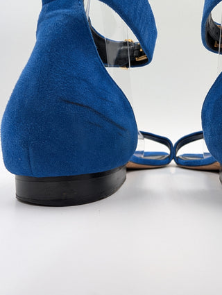 Blue Suede Sandals
