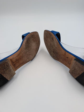 Blue Suede Sandals