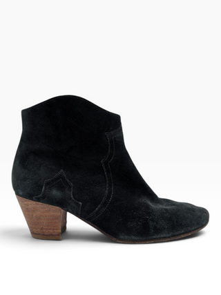 Green Suede Ankle Boots