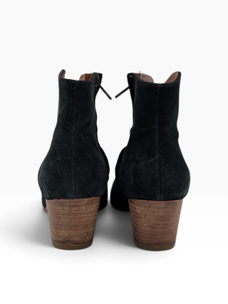 Green Suede Ankle Boots