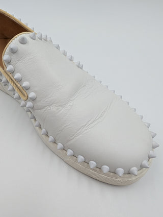 White "Roller Boat" Sneakers With Studs