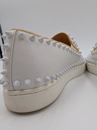 White "Roller Boat" Sneakers With Studs