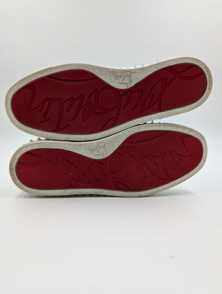 White "Roller Boat" Sneakers With Studs