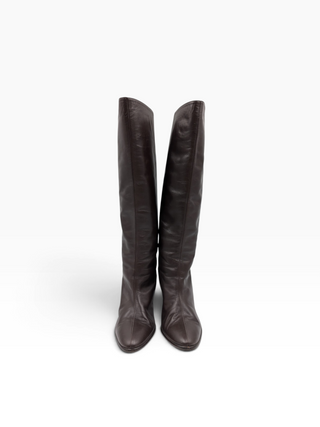 Brown Leather High Boots