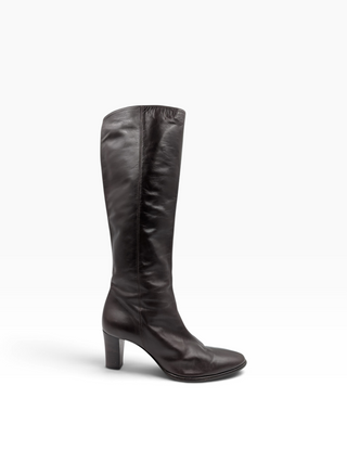 Brown Leather High Boots