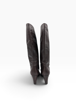 Brown Leather High Boots