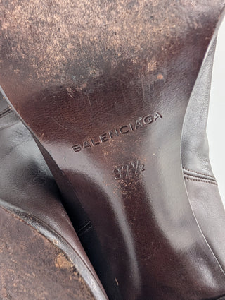 Brown Leather High Boots