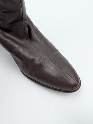 Brown Leather High Boots