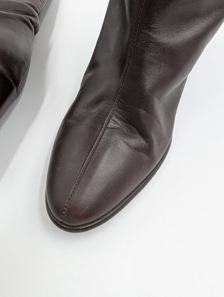 Brown Leather High Boots